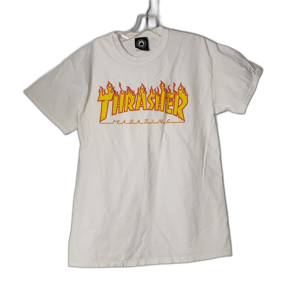 THRASHER Magazine White T Shirt Mens Size Medium